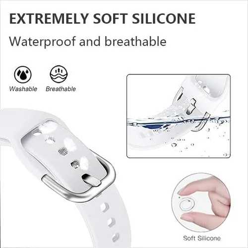 Miniatura 3 de AR-01 - Correas de reloj inteligente, correas ajustables de silicona suave compatibles con Fitpolo AR-01, Aeac AR-01 Smartwatch (paquete de 5)
