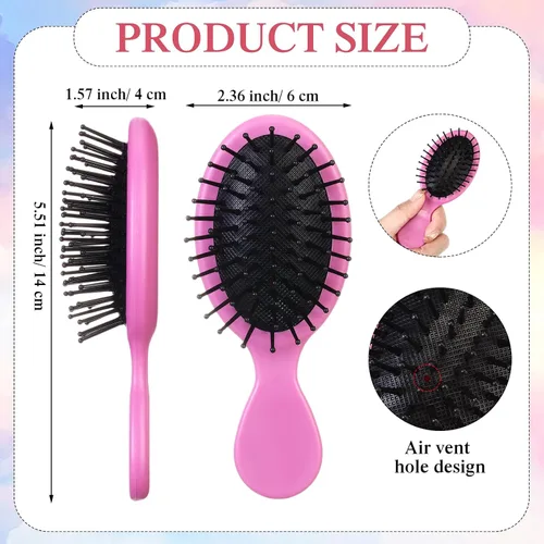 Miniatura 2 de FoldTier 72 piezas de mini cepillos desenredantes para el cabello, cepillo desenredante de viaje a granel, cerdas suaves, cepillo pequeño húmedo