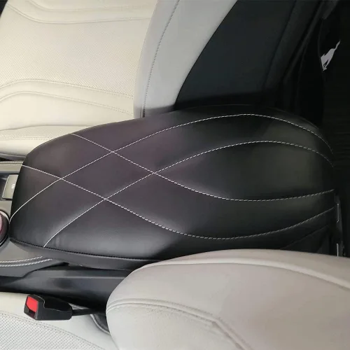 Miniatura 2 de BestEvMod Funda para reposabrazos de consola central compatible con Mustang Mach-E Mach e 2021 2022 2023, accesorios interiores, protector de cuero