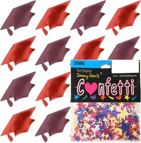 Miniatura 60 de Confetti Grad Cap Negro, Azul Marino Combo - 2 bolsas de media onza (1 oz)