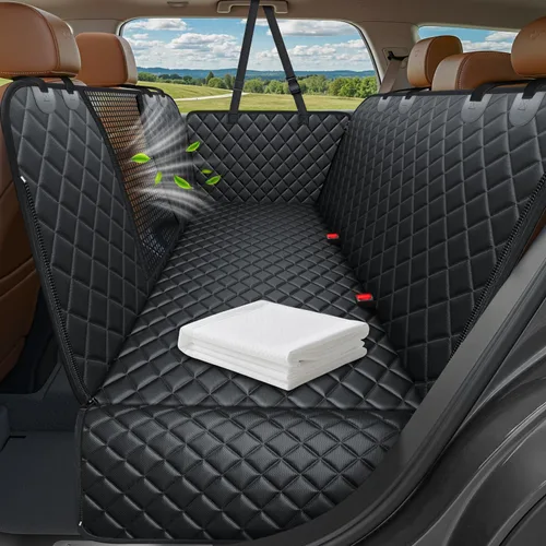 Miniatura 22 de URPOWER Funda de asiento para perro, hamaca 100% impermeable, 600D, resistente, a prueba de arañazos, antideslizante, duradera, suave