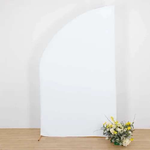 Miniatura 94 de Efavormart - Juego de 4 fundas de elastano beige para arco de media luna, fundas de telón de fondo Chiara de 2.5 pies a 7 pies para escenarios