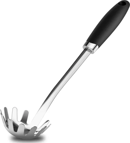Miniatura 17 de Espátula ranurada de acero inoxidable, espátula de metal para sartenes de hierro fundido y acero inoxidable, espátula de cocina de borde fino