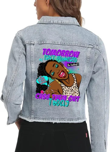 Miniatura 9 de Parches de transferencia de calor para mujer, diseño de ropa, lavables, 6 unidades, adhesivos de transferencia para planchar, decoración de apliques