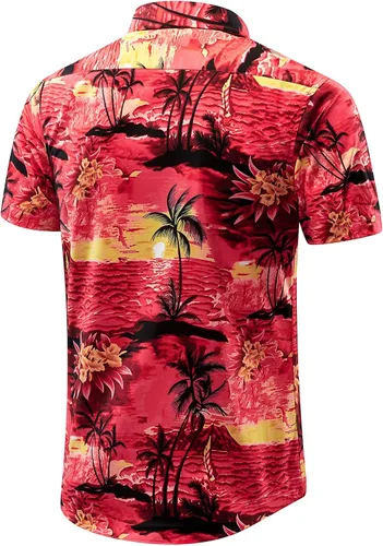 Miniatura 3 de ENVMENST Hawaiian Shirt for Men Short Sleeve Beach Printed Summer Button Down Aloha Shirt(S-3XL)