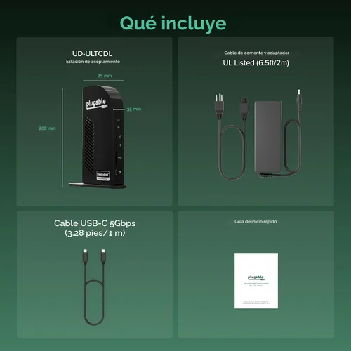 Miniatura 9 de Plugable Estación de acoplamiento para monitor triple USB-C: Base para laptop 13 en 1 con carga de 100 W para Mac