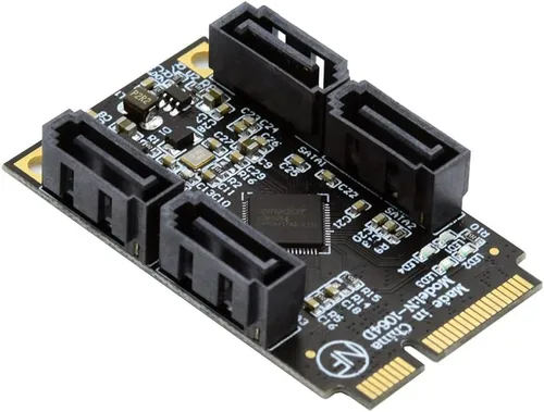 Miniatura 9 de NGFF clave A+E PCI Express a SATA 3.0 6Gbps adaptador de doble puerto convertidor tarjeta de extensión de disco duro JMB582 2230