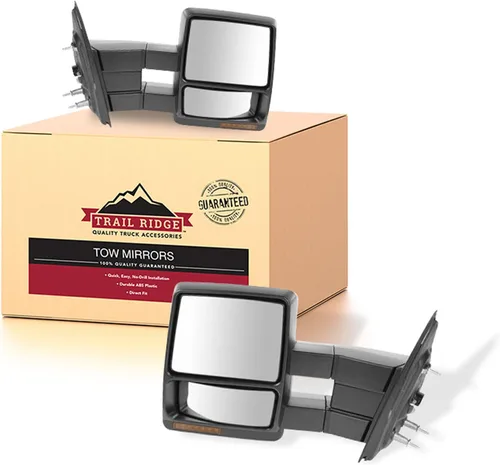 Miniatura 108 de Trail Ridge Juego de espejos de remolque de 2 piezas para el lado del conductor y del pasajero compatible con Ford F-150 FO1320479 FO1321479
