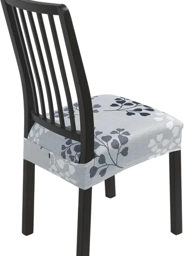 Miniatura 23 de SearchI Juego de 6 Fundas de Asiento para Sillas de Comedor Elásticas, Fundas de Asiento Suave Extraíbles y Lavables para Sillas de Comedor, Flor