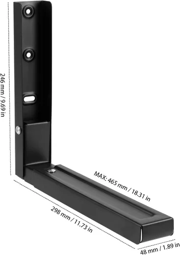 Miniatura 2 de 4 piezas 2 pares universales de soporte de pared para microondas, soporte plegable para horno de cocina, soportes ajustables para microondas