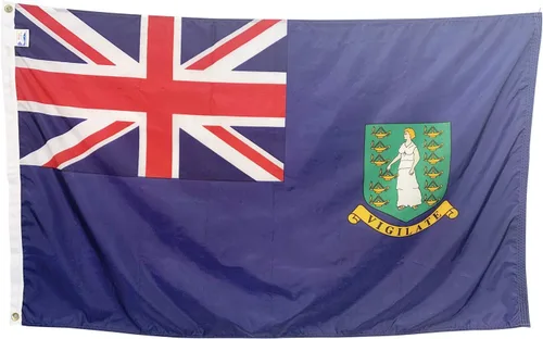 Bandera de barco de las Islas Vírgenes Británicas de 12 x 18 pulgadas, duradera y resistente a la decoloración, nailon para todo tipo de clima, con