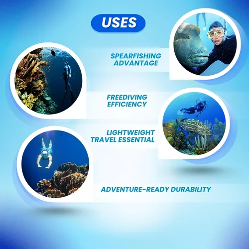 Miniatura 7 de Palantic Esnórquel flexible de bajo volumen, color negro - Esnórquel de silicona para pesca submarina, apnea y buceo con diseño ergonómico para una