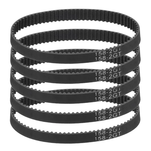 Miniatura 33 de MECCANIXITY 3.780 in GT-2 correa dentada, 5pcs 0.354 in ancho 0.079 in paso impresión 3D GT-2 correa dentada caucho de bucle cerrado, negro