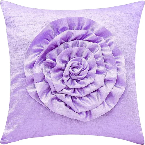 Miniatura 7 de Funda de almohada verde oliva (flor 3D, 12 x 12 pulgadas, paquete de 1)