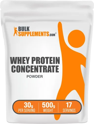 BulkSupplements. com Whey Protein Concentrate Powder - Suplemento de proteína de suero en polvo, sin azúcar, sin sabor y sin gluten, 1.06 oz por