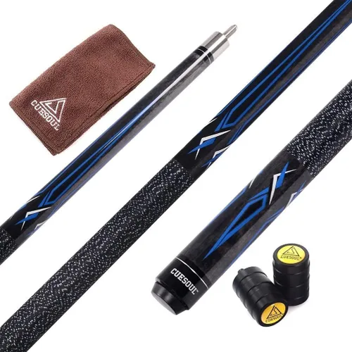 Miniatura 19 de Cuesoul Juego de taco de billar de madera de arce de 58 pulgadas, 19 oz/20 oz, punta de 11.5 mm/13 mm [peso ajustable] 19oz-Marrón sin estuche