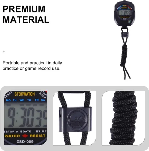 Miniatura 4 de Alasum Cronómetro de juego profesional con temporizador electrónico deportivo para árbitros, temporizador de partidos multifunción digital