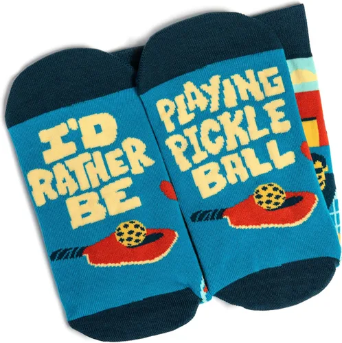 Miniatura 8 de Lavley Divertidos calcetines de pickleball para adultos, regalos geniales para hombres, mujeres y adolescentes, talla única