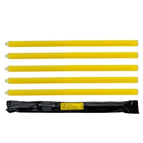 Miniatura 5 de Cyalume barras luminosas de grado militar amarillas - Barras de luz química ChemLight de emergencia ultra brillantes de 6 pulgadas de grado premium