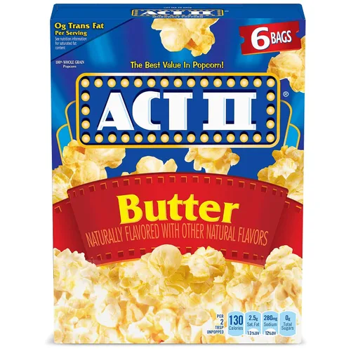 Miniatura 15 de Act II, Palomitas de maíz para microondas, amantes de la mantequilla, 2.75 onzas (paquete de 3)