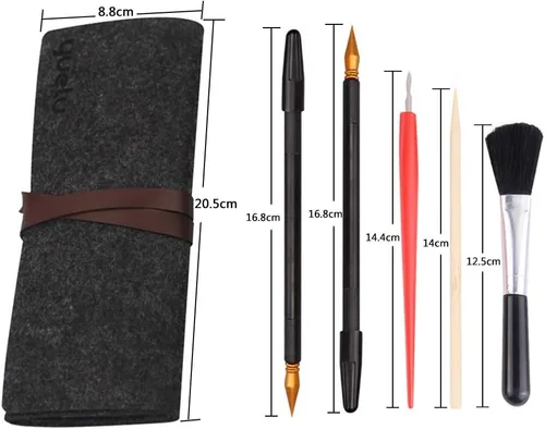 Miniatura 6 de LOOKSEVEN Juego de herramientas para rascar, 6 piezas de herramientas de arte para rascar, juego de artes de boceto, bolígrafo de color rascador