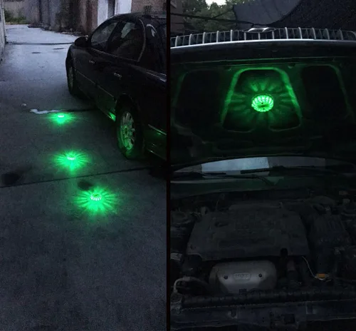 Miniatura 7 de SAMDO Faro Magnético de 9 Patrones Impermeable, Luz de Emergencia, Bengalas de Carretera LED Faros de Emergencia CR123A (Verde)