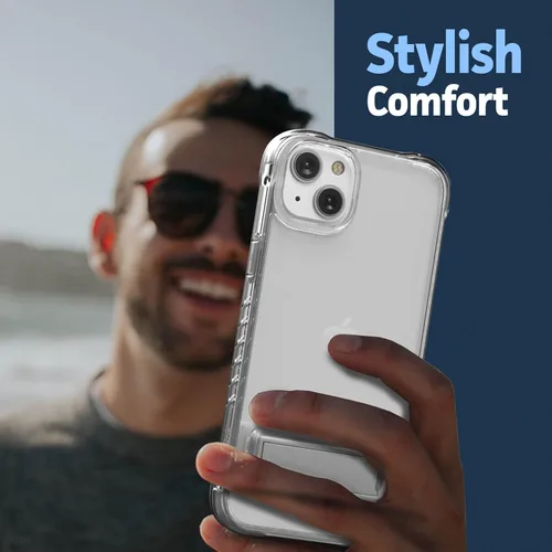 Miniatura 8 de ENCASED Funda con función atril para iPhone 14 con soporte (aleación de metal duradera), funda ultra protectora con protector de pantalla