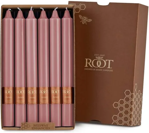 Miniatura 15 de Root Candles Velas de Cena Sin Aroma Juego de Velas en Caja de Mezcla Premium de Cera de Abeja, 9 Pulgadas, Rosa Polvoriento, 4 Unidades Rosa