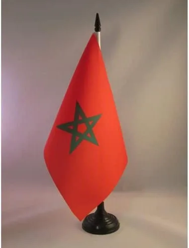 Miniatura 236 de AZ FLAG Sierra Leone Bandera de mesa 5'' x 8'' - Bandera de escritorio de Sierra Leona 21 x 14 cm - Bastón y base de plástico negro