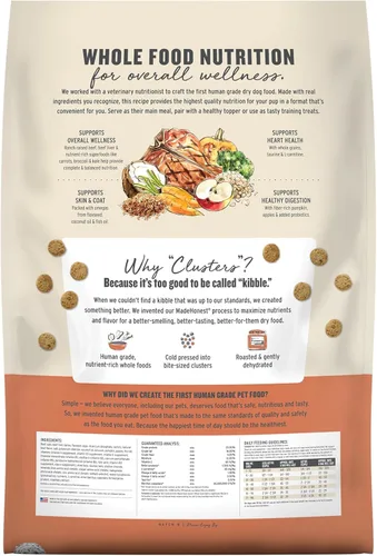 Miniatura 2 de The Honest Kitchen Alimento seco para perros en racimos de alimentos integrales de grado humano, carne de res y avena integrales, bolsa de 20 libras