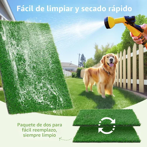 Miniatura 4 de LOOBANI - Almohadillas de césped para que los perros orinen, césped artificial, repuesto de césped artificial para orinal de cachorros