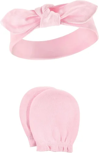 Miniatura 51 de Hudson Baby Conjunto de diadema de algodón y manoplas para rascar para bebé