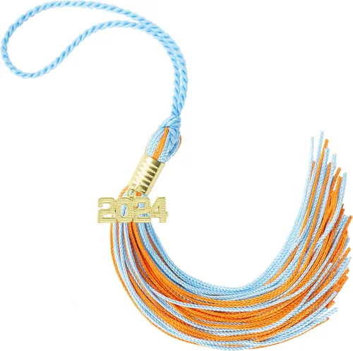 Miniatura 754 de Borla de graduación Aqua 2022, todos los colores escolares disponibles, fabricada en Estados Unidos
