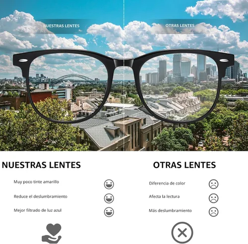 Miniatura 3 de Okany Lentes de bloqueo de luz azul para mujeres, hombres y mujeres, con filtro de pantalla de computadora negra, gafas de juego para mujeres