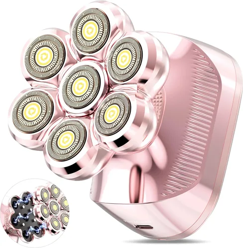 Miniatura 10 de HEBECA Recortadora de bikini para mujer, maquinilla de afeitar eléctrica 3 en 1 para mujeres con recortadores faciales y afeitadora íntima