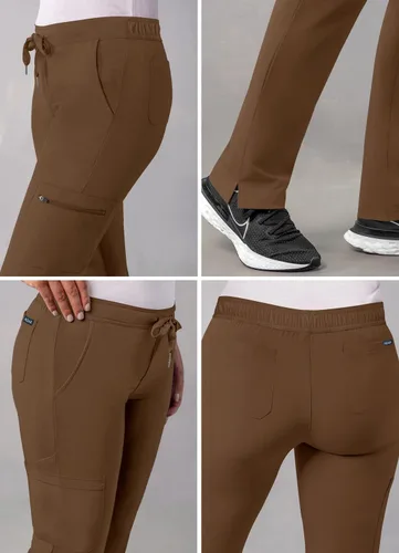 Miniatura 4 de Pantalones Adar Addition Scrubs, ropa quirúrgica, ajustados, con cordón, estilo cargo, para mujer