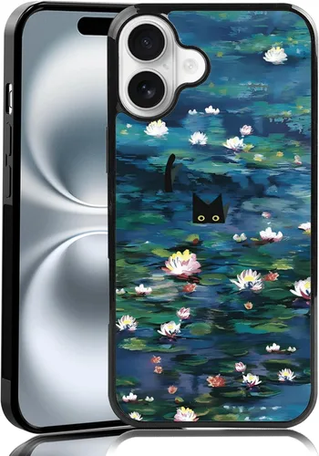 Miniatura 9 de Elegante funda de teléfono con diseño de gato Marie compatible con iPhone 11, funda de encaje dorado para iPhone, a prueba de golpes, rosa fucsia