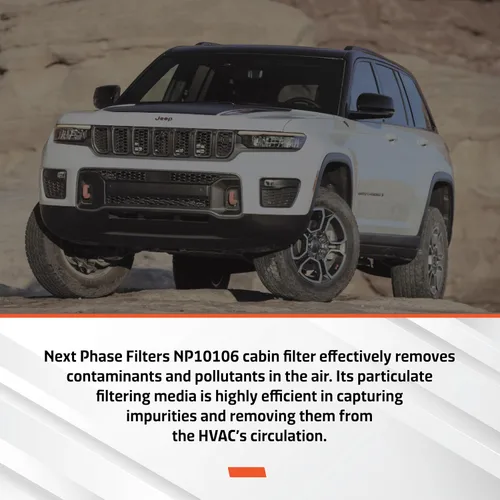 Miniatura 6 de Paquete de 1 filtro de aire de cabina, fabricado en Estados Unidos, compatible con varios modelos de automóviles Fiat y Jeep. Reemplaza a O.E.