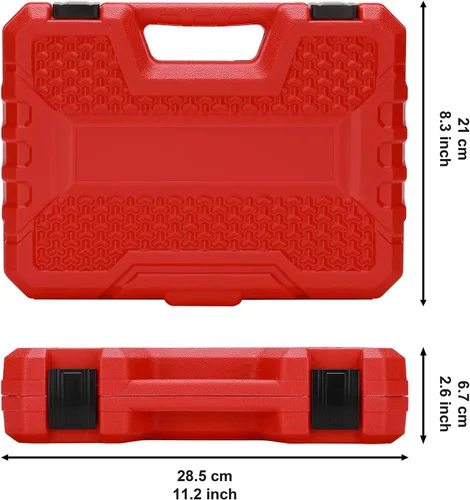Miniatura 6 de Mayouko Juego de 50 llaves de impacto maestras de 1/4 de pulgada, métrico/SAE, profundo/poco profundo, 6 puntos, CR-V, 5/32 pulgadas - 9/16