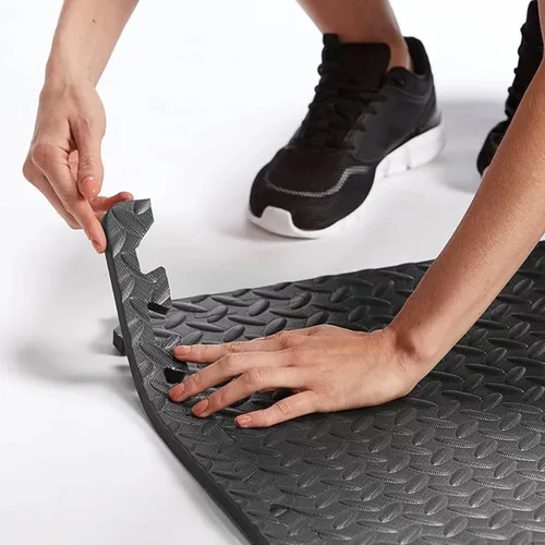 Miniatura 7 de Tapete de ejercicio de rompecabezas, azulejos de espuma EVA entrelazados para protección, tapete de espuma para equipo del hogar y gimnasio