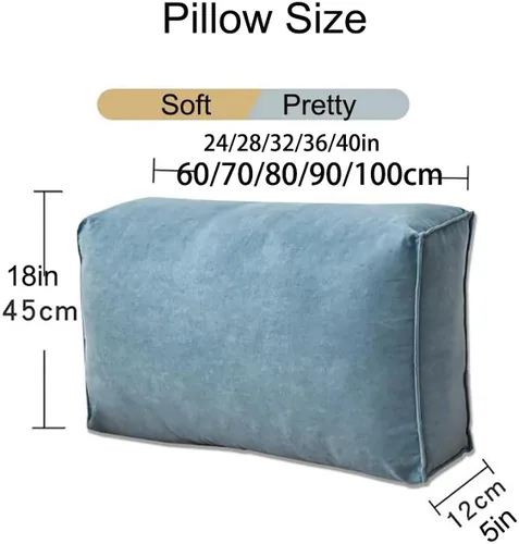 Miniatura 6 de Almohadas de cabecero, almohada de lectura gris, almohada para cabecero, respaldo de cama, cojín de espalda, cojín de posicionamiento de cintura