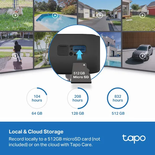 Miniatura 7 de Tapo Cámara de seguridad inalámbrica para exteriores de 1080p, batería de hasta 180 días, detección de persona, visión nocturna a color, Negro