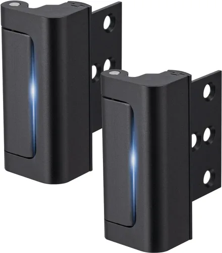 Husfunov 2 paquetes de cerraduras de seguridad para puertas del hogar, cerradura de refuerzo de puerta a prueba de niños, con tope de 3.0 pulgadas,
