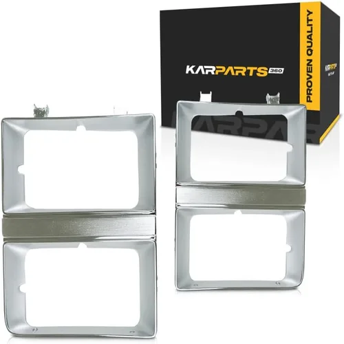 Para Chevy C10 / C20 / C30 puerta de faros delanteros 1981 1982 par / juego de lado del conductor y pasajero | con faros dobles | Cromo | GM2512106