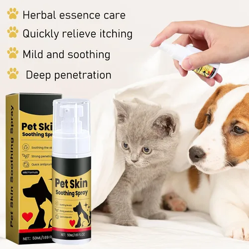 Miniatura 3 de Spray calmante para la piel de las mascotas, 2 unidades, para perros y gatos, solución calmante natural para la piel y reduce los arañazos, espray