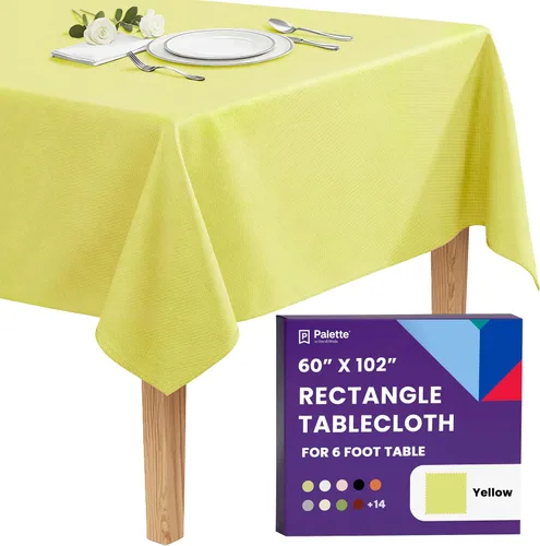 Miniatura 42 de Gee Di Moda - Mantel rectangular de 60 x 84 pulgadas – Mantel rectangular de poliéster lavable para mesa de 5 pies