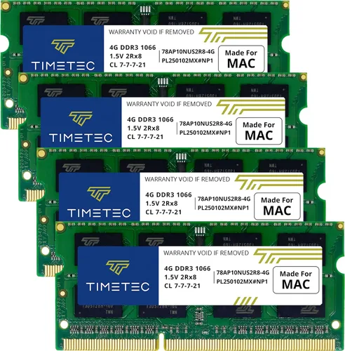 Miniatura 6 de Timetec Kit de 32 GB (4 x 8 GB) compatible con Apple DDR3 1067 MHz/1066 MHz PC3-8500 CL7 de doble rango para iMac (finales de 2009 de 27 pulgadas)