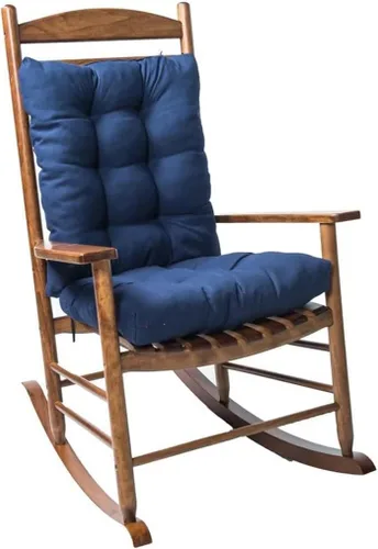 Miniatura 12 de Cojines para silla mecedora para interiores y exteriores, paquete de 1, cojines para sillas de patio, cojines de asiento de respaldo alto para Negro