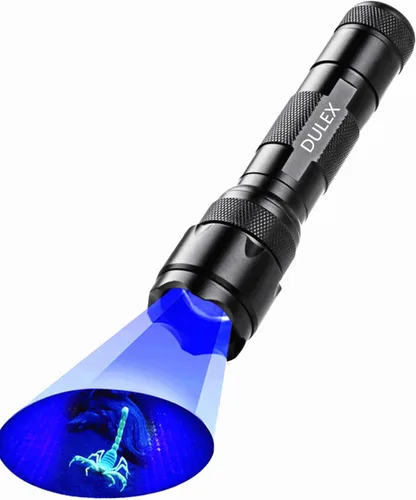 DULEX - Linterna de luz ultravioleta de alta intensidad, 395 a 410 nm, luz LED, con cargador, para detección de fugas, manchas de orina de mascotas,