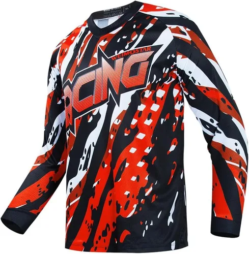 Miniatura 92 de Hotlion Camiseta de ciclismo para hombre, manga larga, MTB Motocross, ropa de carreras todoterreno